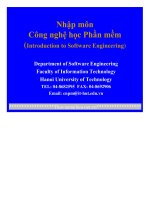 BÀI GIẢNG NHẬP môn CÔNG NGHỆ học PHẦN mềm   cấu TRÚC môn học 