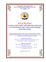 VẬN DỤNG KIẾN THỨC LIÊN môn để GIẢI QUYẾT các TÌNH HUỐNG (sinh học 9) “rác THẢI   tác hại   CÁCH xử lý rác THẢI” 