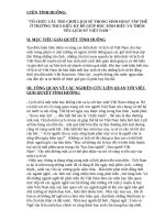 VẬN DỤNG KIẾN THỨC LIÊN môn để GIẢI QUYẾT các TÌNH HUỐNG tổ CHỨC các TRÒ CHƠI LỊCH sử TRONG SINH HOẠT tập THỂ ở TRƯỜNG THCS KIÊU kỵ để GIÚP học SINH HIỂU và THÊM yêu LỊCH sử VIỆT NAM  