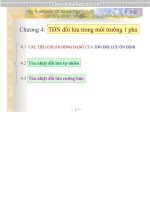 BÀI GIẢNG TRUYỀN NHIỆT   TRAO đổi NHIỆT đối lưu TRONG môi TRƯỜNG 1 PHA 