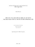 ĐỐI cực của tập lồi đa DIỆN và áp DỤNG vào bài TOÁN tối ưu VECTO TUYẾN TÍNH HAI cấp 