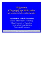 BÀI GIẢNG NHẬP môn CÔNG NGHỆ học PHẦN mềm   KIỂM THỬ và bảo TRÌ 