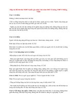 Đáp án Đề thi thử THPT Quốc gia môn Văn năm 2015  Trường THPT Thống Nhất