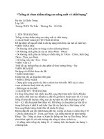 VẬN DỤNG KIẾN THỨC LIÊN môn để GIẢI QUYẾT các TÌNH HUỐNG (công nghệ 8) “trồng cà chua nhằm nâng cao năng suất và chất lượng” 