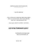 Tăng cường quản trị rủi ro trong hoạt động cho vay tại Ngân hàng thương mại cổ phần