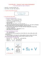 Sự hoà hợp giữa chủ ngữ và động từ