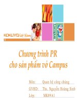 Chương trình PR cho sản phẩm vở campus