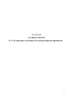 tiểu luận cao học  kỹ năng nhập vai của phóng viên trong hoạt động thu thập thông tin