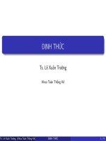 Bài giảng đại số tuyến tính