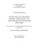 TỔ CHỨC DẠY HỌC THEO NHÓM  CHƯƠNG  “CHẤT KHÍ”VẬT LÝ 10  VỚI SỰ HỖ TRỢ CỦA PHƯƠNG TIỆN TRỰC QUAN