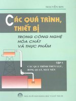 EBOOK các QUÁ TRÌNH, THIẾT bị TRONG CÔNG NGHỆ hóa CHẤT và THỰC PHẨM (tập 1) PHẦN 1   GS TSKH  NGUYỄN BIN 