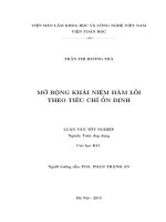 MỞ RỘNG KHÁI NIỆM hàm lồi THEO TIÊU CHÍ ổn ĐỊNH 