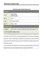 Giáo án dạy học tích hợp liên môn địa lý 9 TIẾNG CHUÔNG CẢNH báo ô NHIỄM môi TRƯỜNG KHÔNG KHÍ TOÀN cầu 