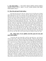 VẬN DỤNG KIẾN THỨC LIÊN môn để GIẢI QUYẾT các TÌNH HUỐNG (ngữ văn thcs) tổ CHỨC HOẠT ĐỘNG NGOẠI KHÓA NHẰM NÂNG CAO ý THỨC và kỹ NĂNG SỖNG CHO học SINH KHỐI THCS 