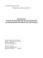 vận dụng kiến thức liên môn giải quyết tình huống ngữ văn 9 bài văn NGHỊ LUẬN về một HIỆN TƯỢNG đời SỐNG 