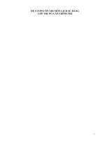 ĐỀ CƯƠNG ôn THI môn LỊCH sử ĐẢNG lớp TRUNG cấp CHÍNH TRỊ