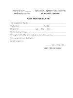 Mẫu giấy mời họp phụ huynh Thư mời họp phụ huynh học sinh đầu năm, giữa năm, cuối năm