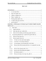 Báo cáo kiến tập quản trị nhân lực: thực trạng công tác đào tạo và phát triển ở công ty TNHH dịch vụ bảo vệ vệ sỹ an thắng