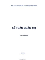 Kế toán quản trị  Học Viện Bưu Chính Viễn Thông