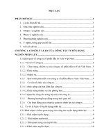 Báo cáo kiến tập quản trị nhân lực: Tìm hiểu thực trạng tuyển dụng nhân sự tại công ty cổ phần đầu tư yale việt nam