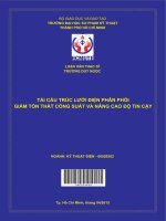 tái cấu trúc lưới điện phân phối giảm tổn thất công suất và nâng cao độ tin cậy 