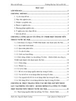 Báo cáo kiến tập quản trị nhân lực: Thực trạng công tác bố trí, sắp xếp nhân lực tại phòng tổ chức – hành chính của công ty TNHH một thành viên thoát nước hà nội