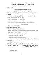 skkn nâng cao chất lượng giáo dục học sinh trong công tác chủ nhiệm lớp ở trường tiểu học 