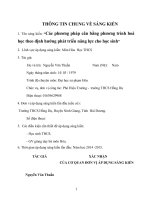 skkn các phương pháp cân bằng phương trình hoá học theo định hướng phát triển năng lực cho học sinh 