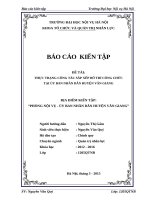 Báo cáo kiến tập quản trị nhân lực: Thực trạng công tác sắp xếp bố trí công chức tại UBND huyện văn giang