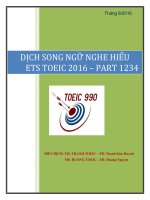 DỊCH SONG NGỮ ETS 2016 PART 1234