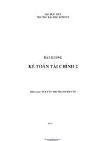 Bài giảng Kế toán tài chính 2  ĐH Huế