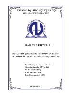 Báo cáo kiến tập dịch vụ pháp lý: THẨM QUYỀN xét xử sơ THẨM vụ án HÌNH sự