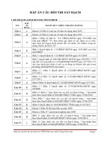 DAP AN  TRAC NGHIEM HOI THI CBVC GIOI