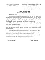 BÀI TUYÊN TRUYỀN PHÒNG BỆNH TIÊU CHẢY