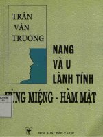 Nang và u lành tính vùng miệng hàm mặt phần 1