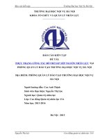 Báo cáo kiến tập quản trị nhân lực: THỰC TRẠNG CÔNG tác bố TRÍ sắp xếp NGUỒN NHÂN lực tại PHÒNG QUẢN lý đào tạo TRƯỜNG đại học nội vụ hà nội