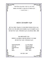 Báo cáo kiến tập quản trị nhân lực: Thực trạng và giải pháp nhằm nâng cao công tác xóa đói giảm nghèo tại xã nghiên loan   huyện pác nặm   tỉnh bắc kạn giai đoại 2006 2008