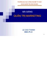 Bài giảng quản trị Marketing