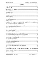 Báo cáo kiến tập quản trị nhân lực: CÔNG tác TUYỂN DỤNG NHÂN lực tại HUYỆN NÔNG CỐNG