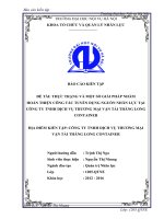 Báo cáo kiến tập quản trị nhân lực: Thực trạng và một số giải pháp nhằm hoàn thiện công tác tuyển dụng nguồn nhân lực tại công ty TNHH dịch vụ thương mại vận tải thăng long container