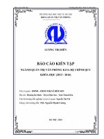 Báo cáo kiến tập quản trị văn phòng tại Ủy ban nhân dân thị xã bỉm sơn