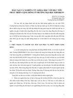 ĐÀO TẠO VÀ NGHIÊN CỨU KHOA HỌC VỚI MỤC TIÊU PHÁT TRIỂN CỘNG ĐỒNG Ở TRƯỜNG ĐẠI HỌC KHXH&NV