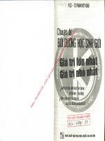 Chuyên đề bồi dưỡng HSG GTNN GTLN(Thầy phan huy khải)