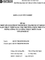 Đề tài Một số giải pháp nhằm đẩy mạnh xuất khẩu gạo trực tiếp sang thị trường châu phi của tổng công ty lương thực miền nam vinafood II  Luận văn, đồ án