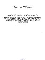 Bài giảng Thuế xuất khẩu, thuế nhập khẩu, thuế GTGT, thuế tiêu thu đặc biệt của hàng hóa xuất nhập khẩu