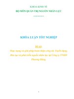 Thực trạng và giải pháp hoàn thiện công tác Tuyển dụng, Đào tạo và phát triển nguồn nhân lực tại Công ty TNHH Phương Đông