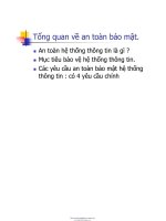 Bài giảng tổng quan về an toàn bảo mật
