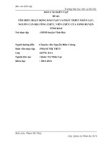 Báo cáo kiến tập quản trị nhân lực: Đào tạo và phát triển nguồn nhân lực tại ủy ban nhân dân huyện vĩnh bảo, thành phố hải phòng