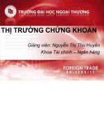 Bài giảng Thị trường chứng khoán