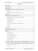 Báo cáo kiến tập quản lý văn hóa tại HUYỆN văn QUAN TỈNH LẠNG sơn